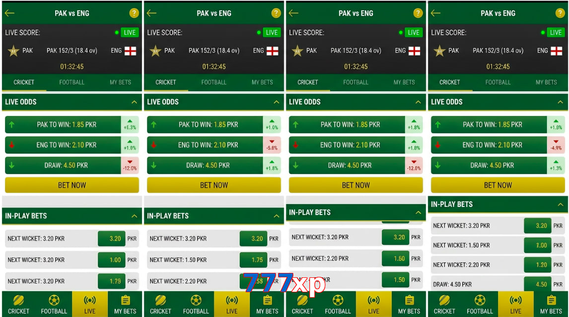 Game list for 777Xp bet section