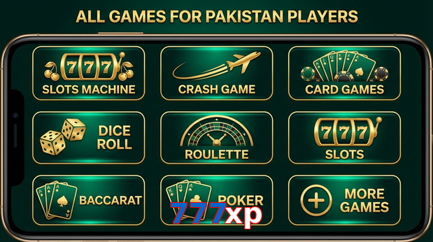 Main screen of 777Xp games page for PK players